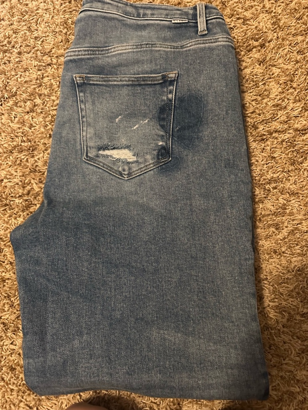 Risen Slouchy Boyfriend Shaded Hearts Jeans- 1X- like new - Picture 4 of 5